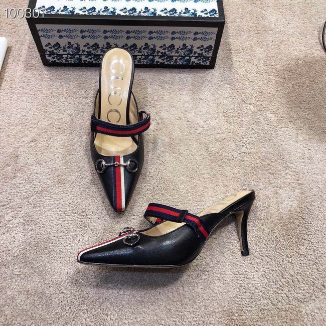 Gucci GG mid-heel pump with Double G GG1481BL-1 7cm height