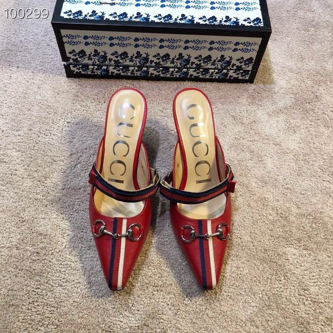 Gucci GG mid-heel pump with Double G GG1481BL-3 7cm height