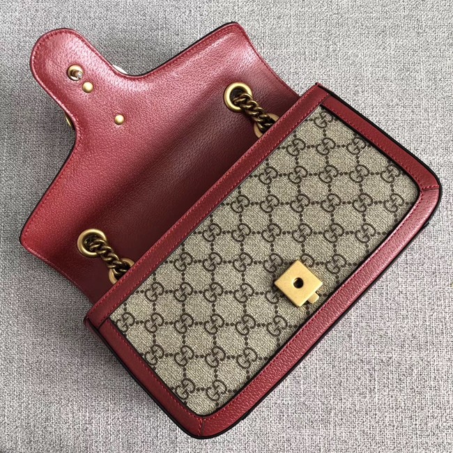 Gucci Ophidia GG Supreme small shoulder bag 443497 red