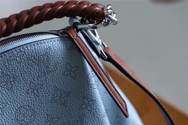 Louis Vuitton original Mahina Leather BABYLONE CHAIN BB M53153 BLEU HORIZON PUMPKIN