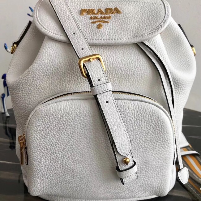 Prada Leather backpack 1BZ035 white
