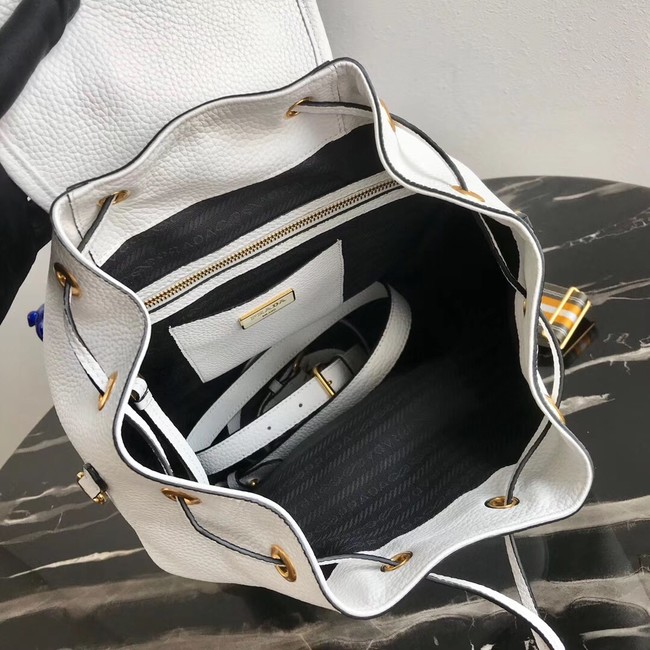 Prada Leather backpack 1BZ035 white