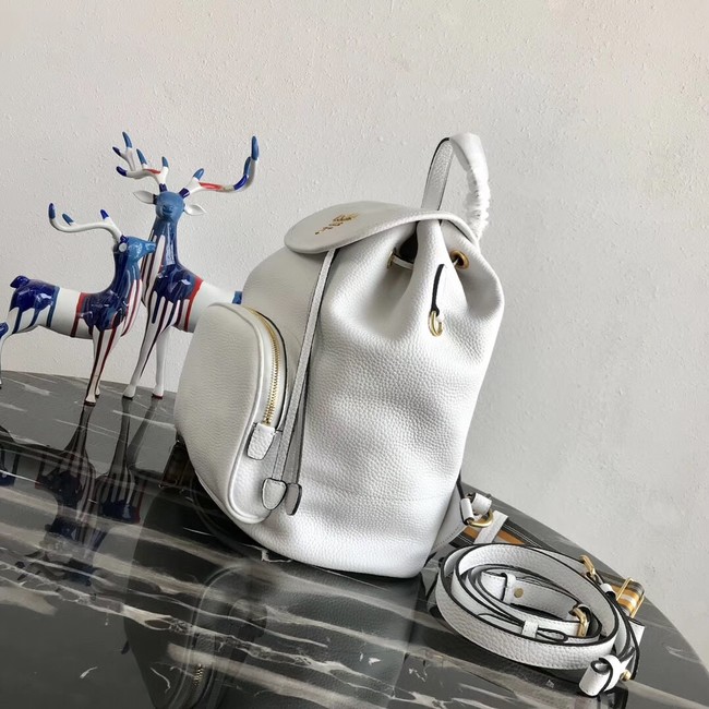 Prada Leather backpack 1BZ035 white