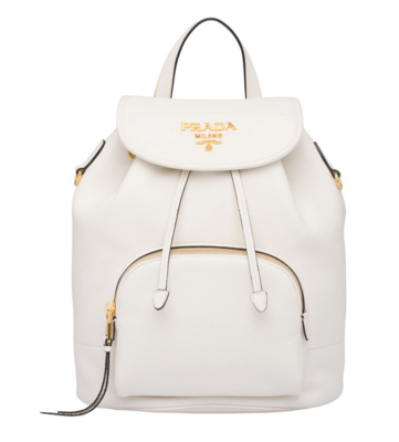 Prada Leather backpack 1BZ035 white