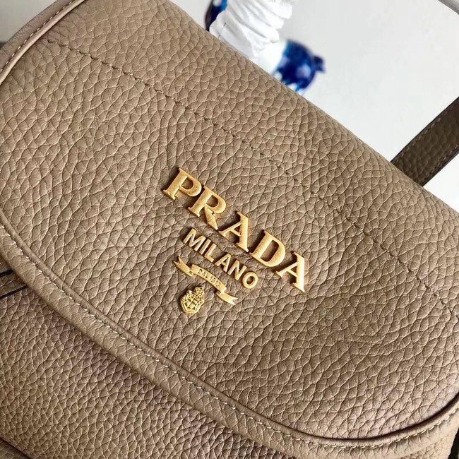 Prada original Leather backpack 1BZ035 apricot