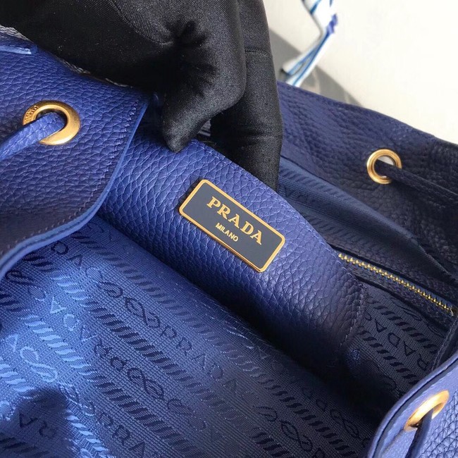 Prada original Leather backpack 1BZ035 blue