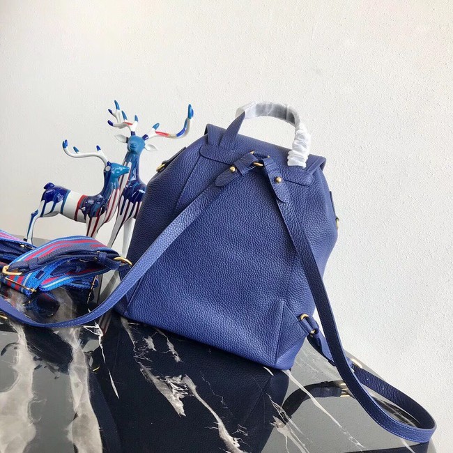 Prada original Leather backpack 1BZ035 blue