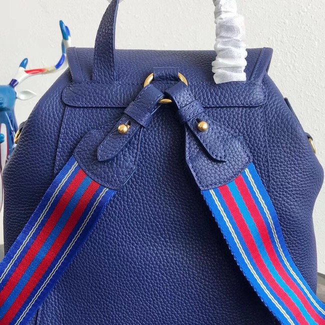 Prada original Leather backpack 1BZ035 blue