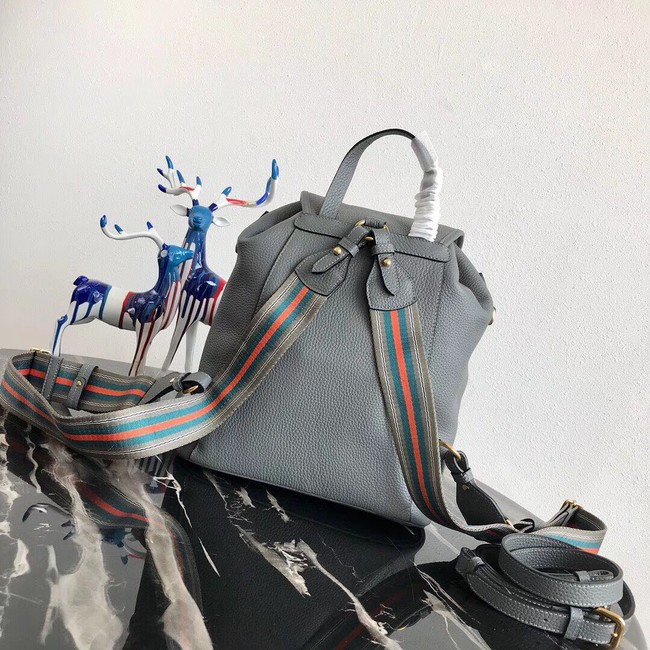 Prada original Leather backpack 1BZ035 grey