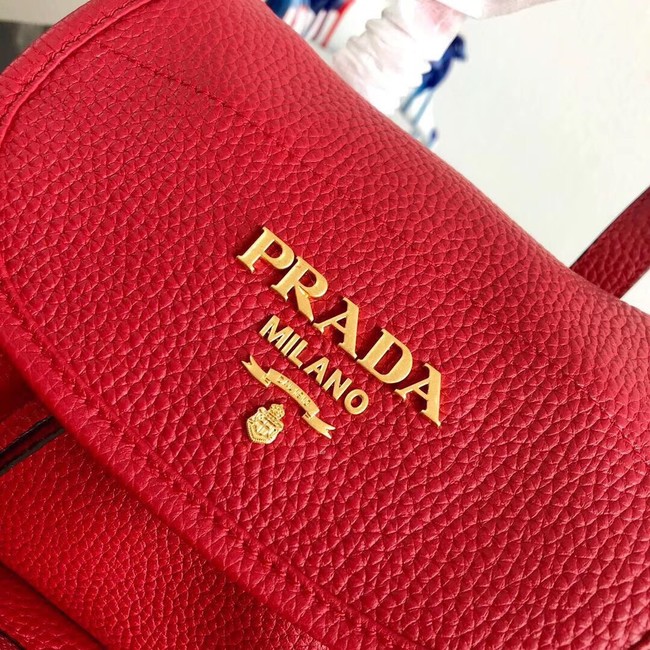 Prada original Leather backpack 1BZ035 red