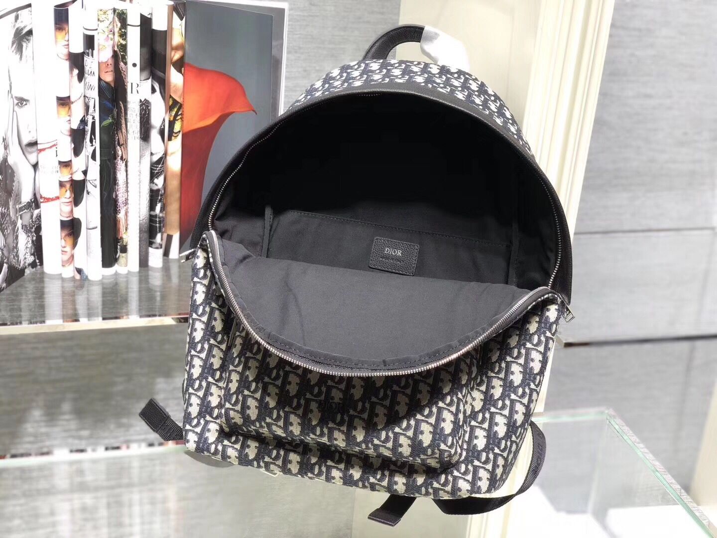Dior Canvas Backpack Bag M04421 Black