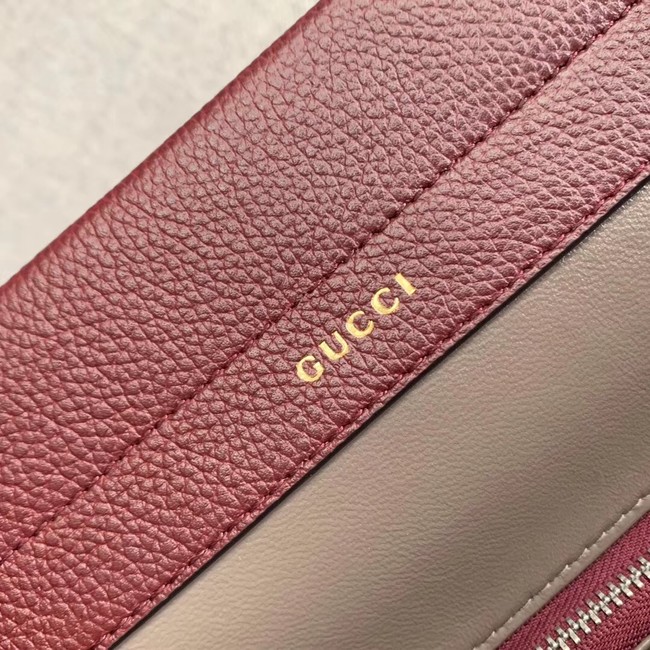 Gucci Zumi grainy leather medium top handle bag 564714 Burgundy