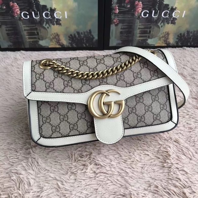 Gucci Ophidia GG Supreme small shoulder bag 443497 white