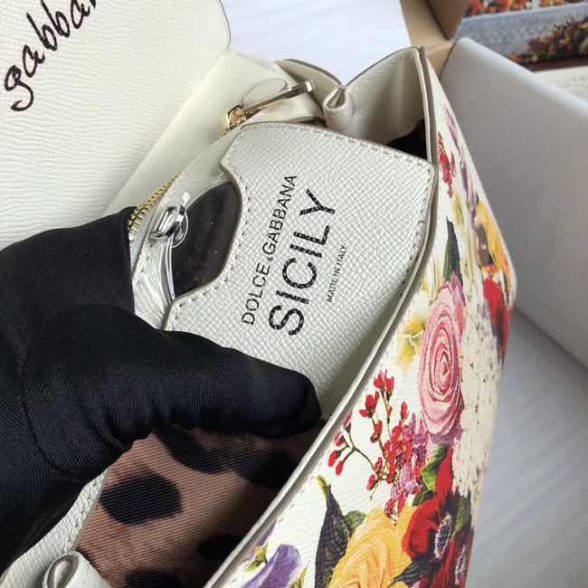 Dolce & Gabbana SICILY Bag Calfskin Leather 4136-3 white