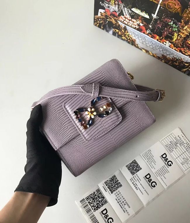 Dolce & Gabbana Calfskin Leather shoulder bag 5568 grey