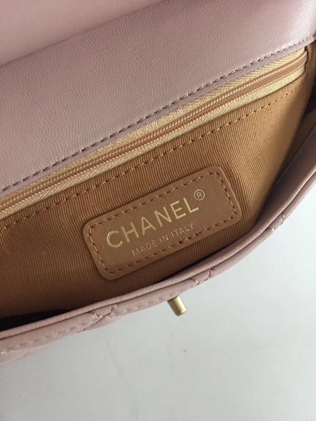 Chanel Calfskin & gold-Tone Metal S0667 pink