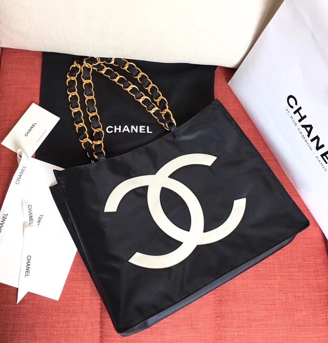 Chanel gold -Tone Metal Shoulder Bag 94118 black