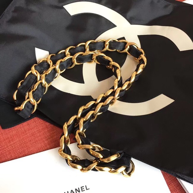 Chanel gold -Tone Metal Shoulder Bag 94118 black