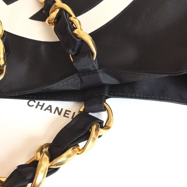 Chanel gold -Tone Metal Shoulder Bag 94118 black