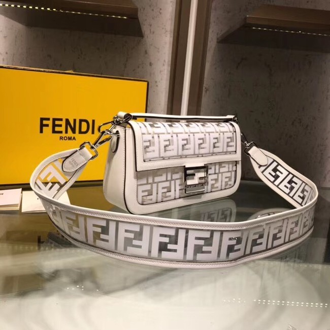 Fendi BAGUETTE MINI PU tote bag 8BS018 white