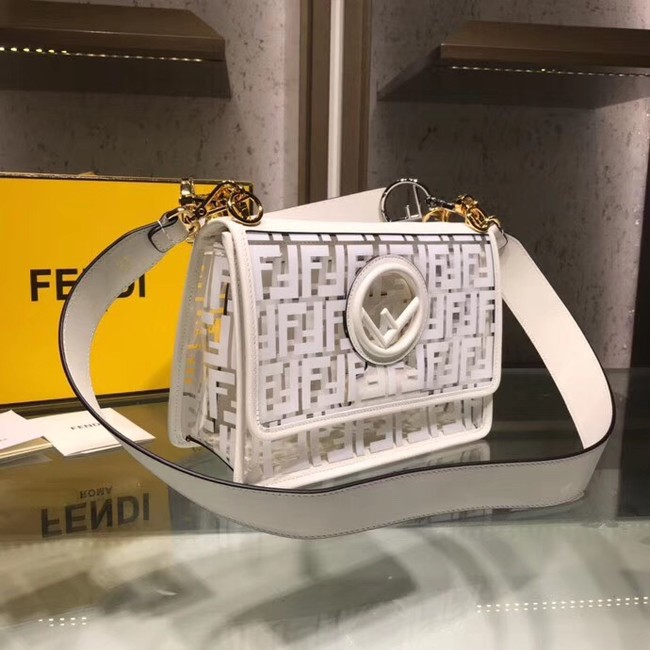 Fendi KAN I F PU tote bag 8BT284A white