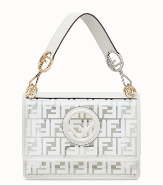 Fendi KAN I F PU tote bag 8BT284A white