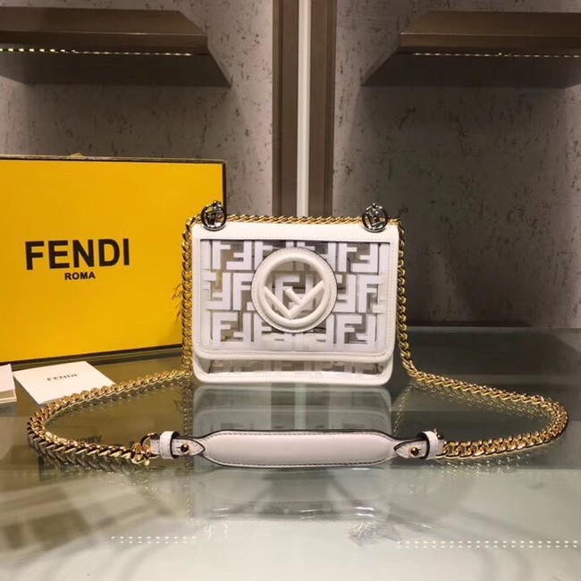 Fendi KAN I F SMALLPU tote bag 8BT286A7T white