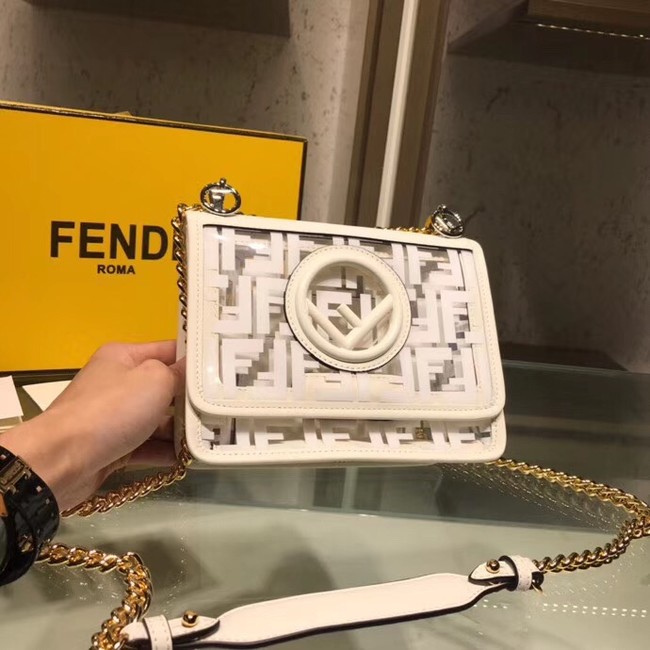 Fendi KAN I F SMALLPU tote bag 8BT286A7T white