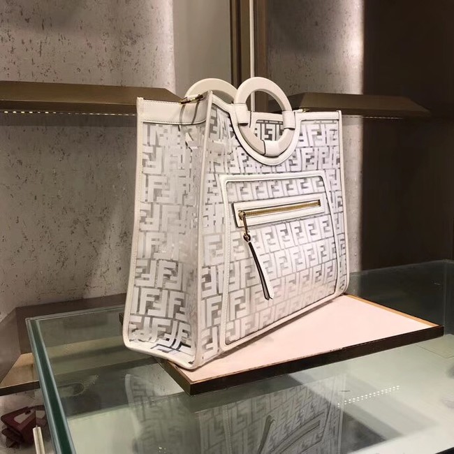 Fendi RUNAWAY PU tote bag 8BH360A white