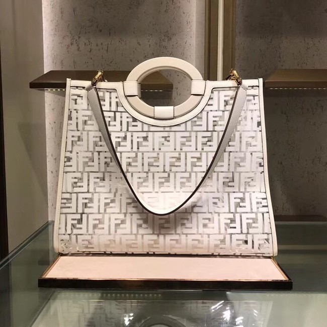 Fendi RUNAWAY PU tote bag 8BH360A white