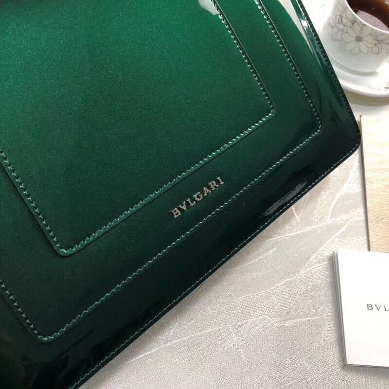 BVLGARI Serpenti Forever leather shoulder bag 35108 Green