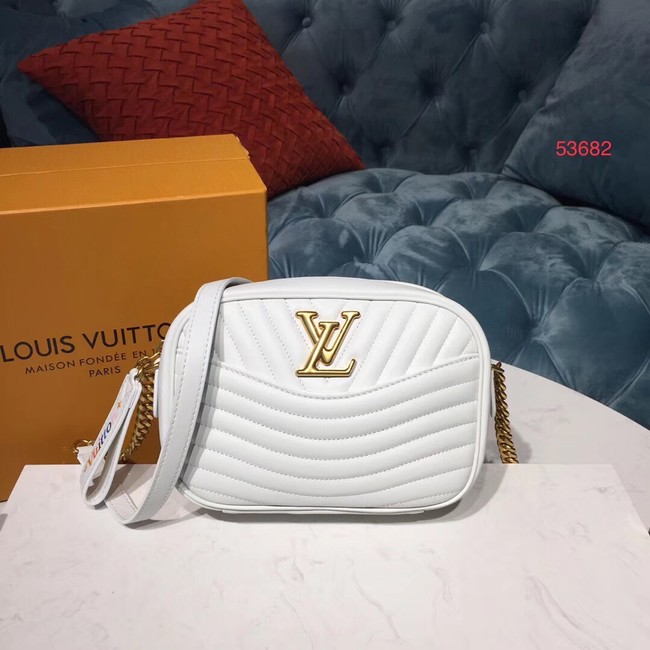 Louis Vuitton Original Leather NEW WAVE Camera Bag M53682 White