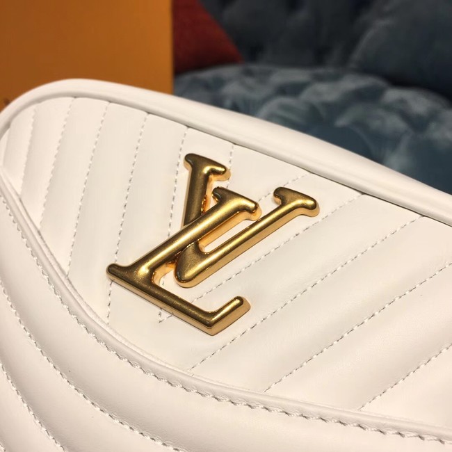 Louis Vuitton Original Leather NEW WAVE Camera Bag M53682 White