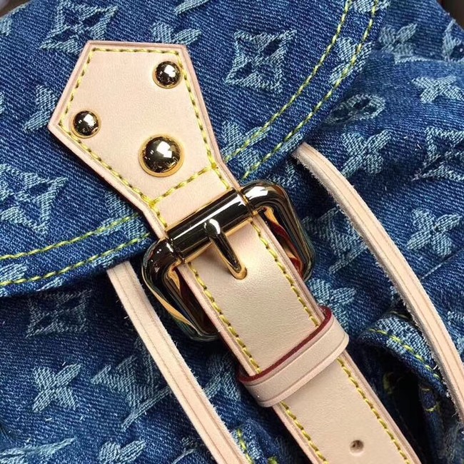 Louis Vuitton Denim Backpack M44460 blue