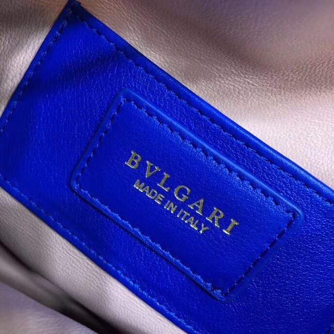 BVLGARI Serpenti Forever leather flap bag B287614 blue