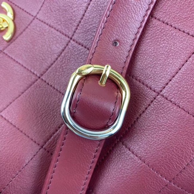 Chanel hobo handbag AS0414 Burgundy