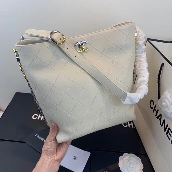 Chanel hobo handbag AS0414 white