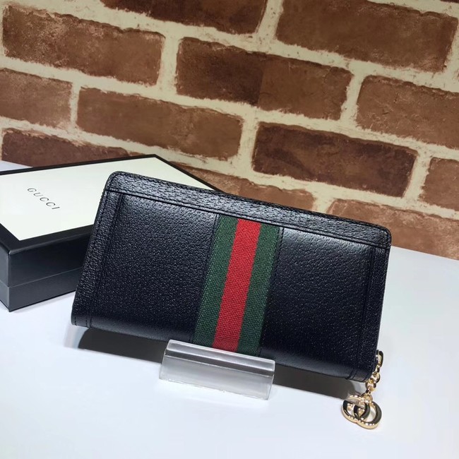 Gucci Ophidia leather zip wallet 523154 black