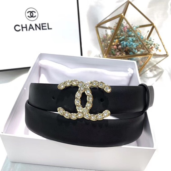 Chanel Calf Leather Belt Wide with 30mm 56590