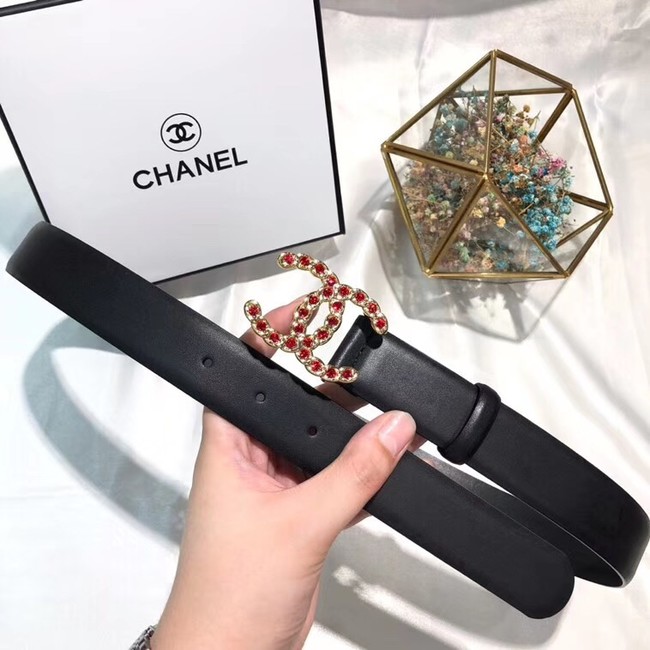 Chanel Calf Leather Belt Wide with 30mm 56588