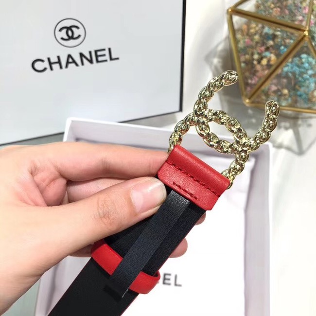 Chanel Calf Leather Belt Wide with 30mm 56589