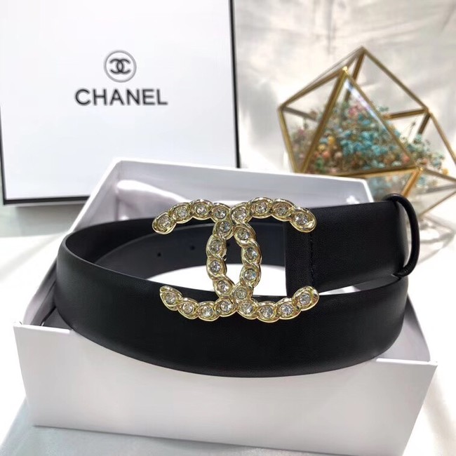 Chanel Calf Leather Belt Wide with 30mm 56590