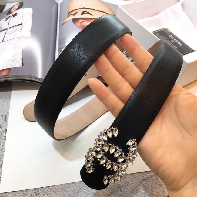 Chanel Calf Leather Belt Wide with 30mm 56593