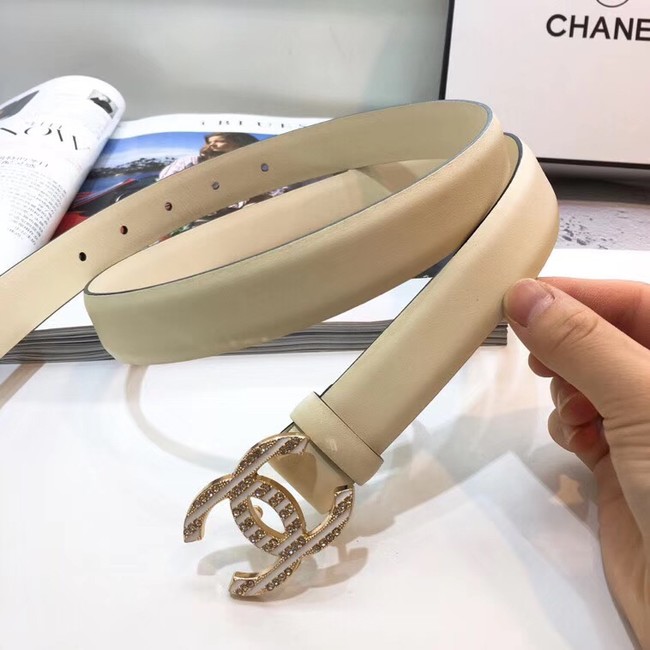 Chanel Calf Leather Belt Wide with 30mm 56594