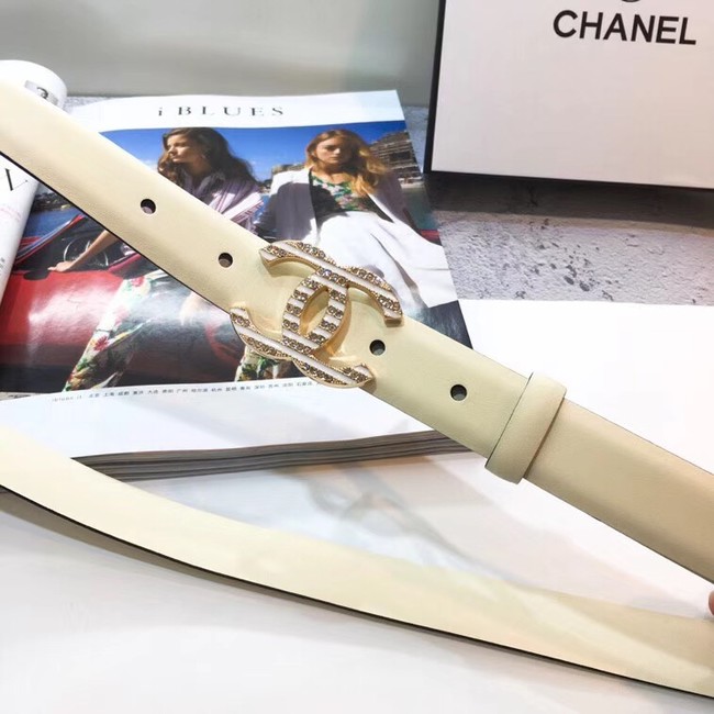 Chanel Calf Leather Belt Wide with 30mm 56594