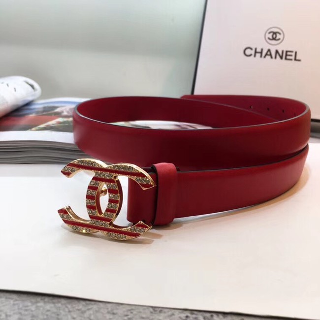 Chanel Calf Leather Belt Wide with 30mm 56596