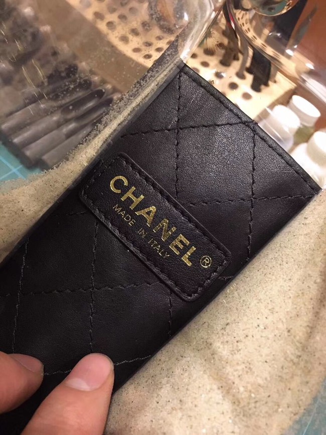Chanel transparent & gold-Tone Metal S0688 black