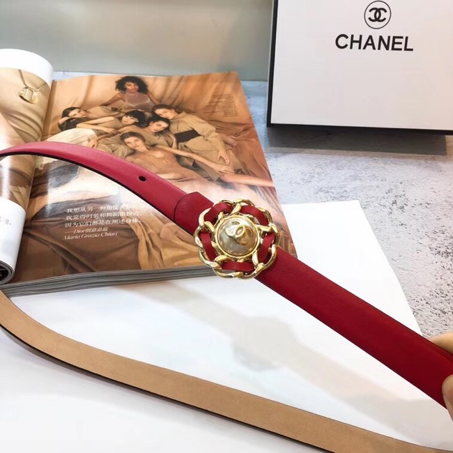 Chanel Calf Leather Belt Wide with 20mm 56610