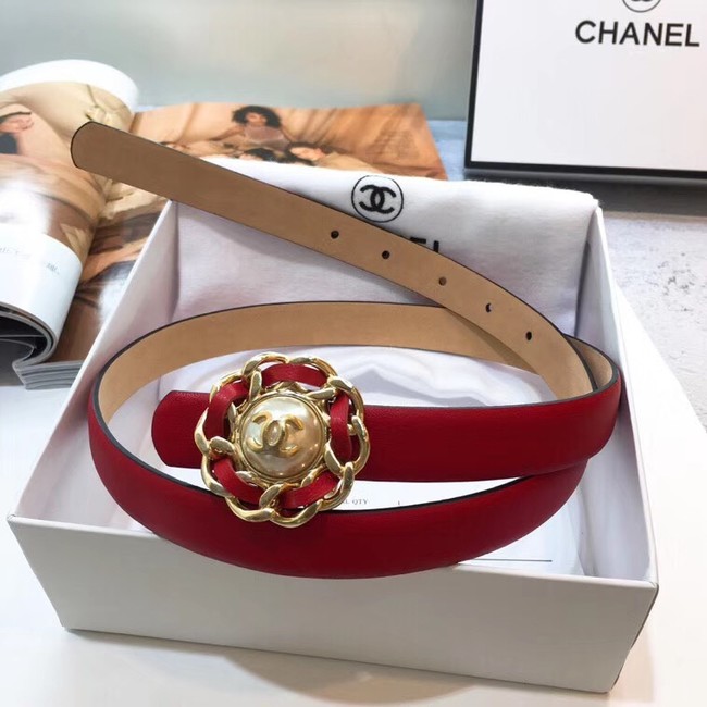 Chanel Calf Leather Belt Wide with 20mm 56610
