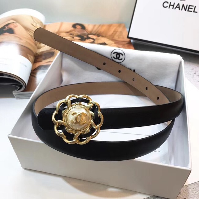 Chanel Calf Leather Belt Wide with 20mm 56611